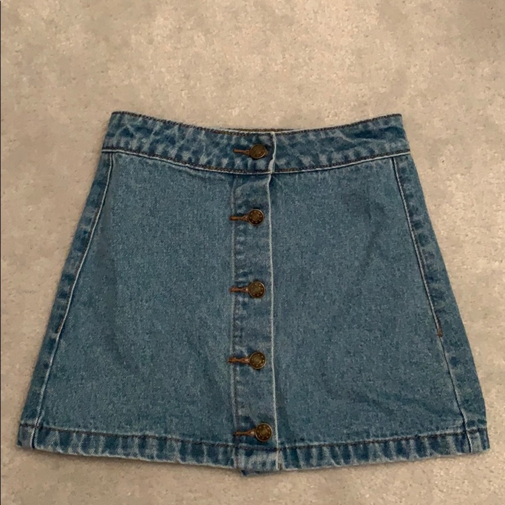 Princess Polly (Dahli) denim mini skirt w/ buttons
